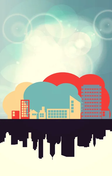 City skyline illustration — Stock Photo, Image