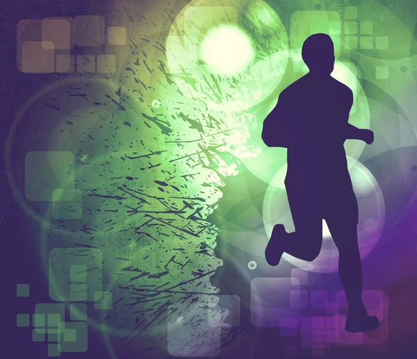 Marathon runner illustration — Stock Photo, Image