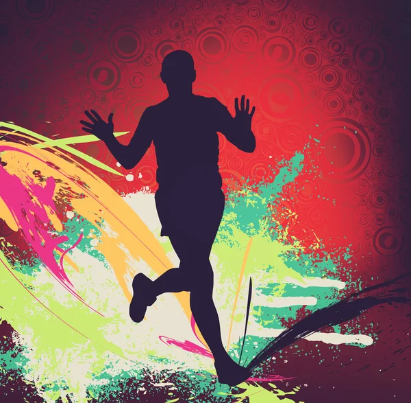 Marathon runner illustration — Stock Photo, Image