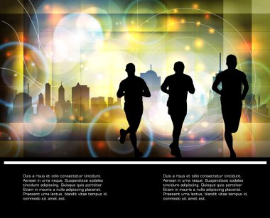 Çalışan insanlar. Spor illüstrasyon