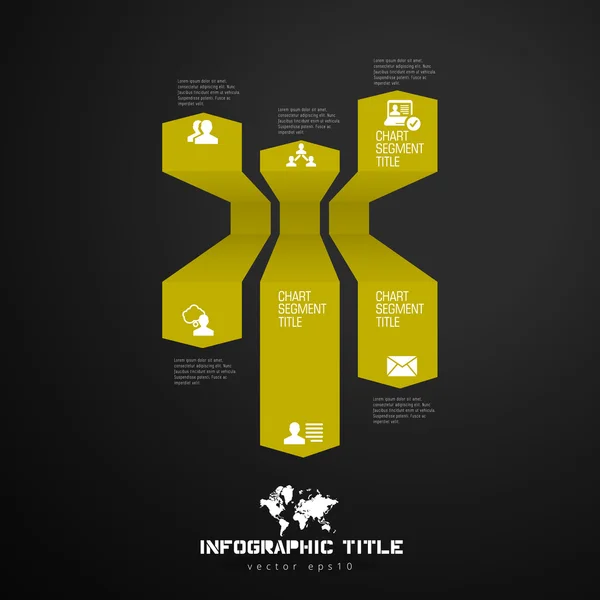 Infografik-Vorlage auf dunklem Hintergrund — Stockvektor