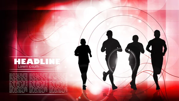 Menschen rennen. Sport-Illustration — Stockvektor
