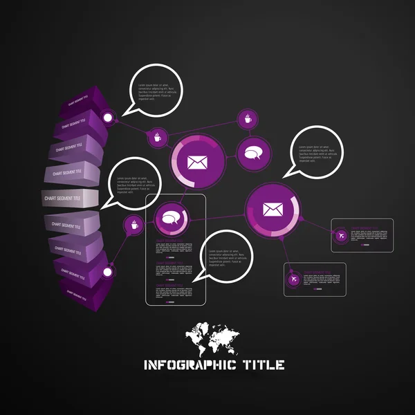 Tijdlijn infographics, elementen en pictogrammen — Stockvector