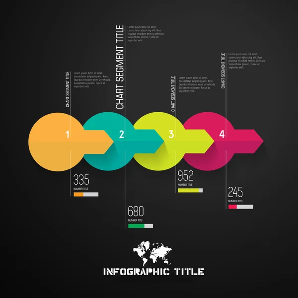 Infográficos, elementos e ícones da linha do tempo — Vetor de Stock