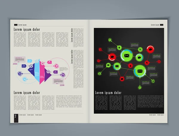 Plantilla de periódico diseño — Vector de stock