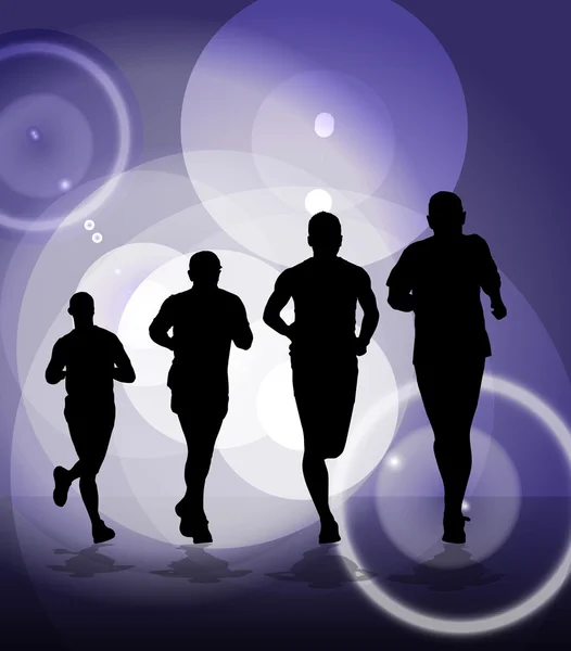 Lidé běží. Sportovní ilustrace — Stockový vektor