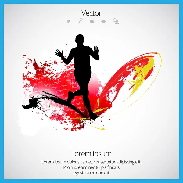 Jogger, sport illustration — Stock vektor