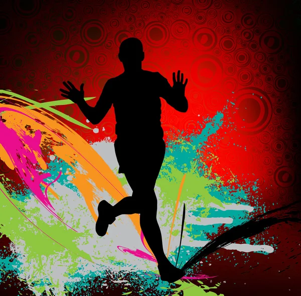 Jogger, sport illustratie — Stockvector