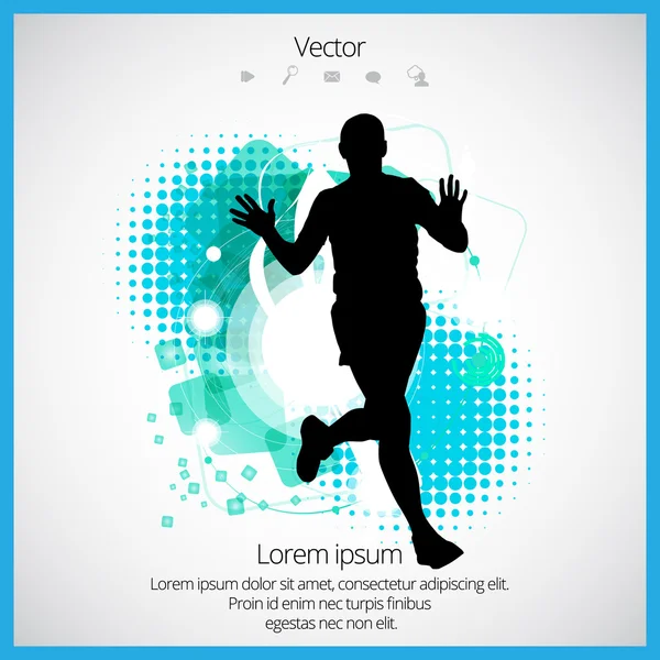 Jogger, Sportillustration — Stockvektor