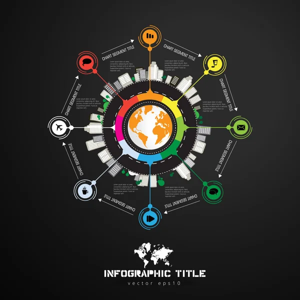 Tijdlijn infographics, elementen en pictogrammen — Stockvector