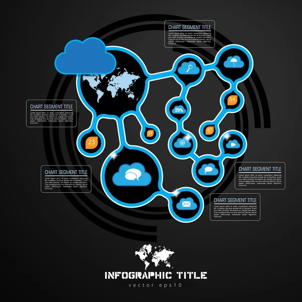 Zeitleiste Infografiken, Elemente und Symbole — Stockvektor