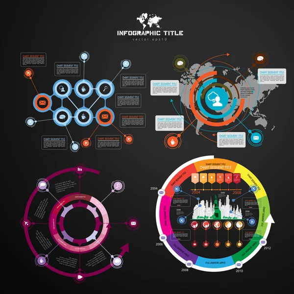 Infographic design templates — Stock Vector