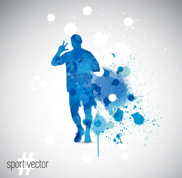 Illustration Marathonläufer — Stockvektor