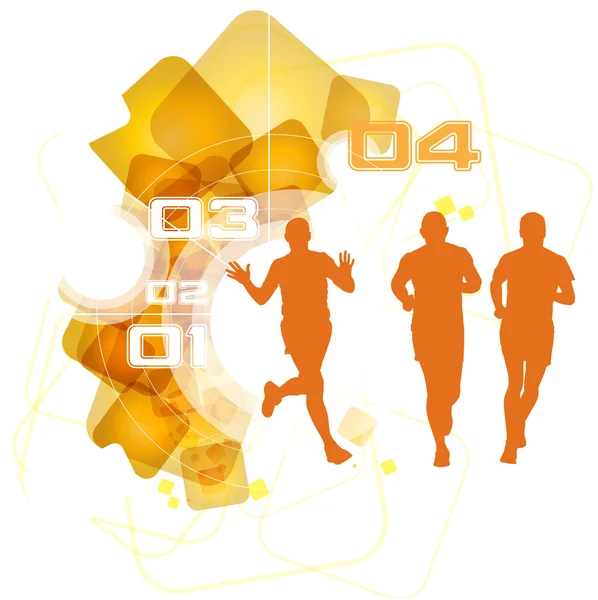 Mensen lopen. Illustratie van de sport — Stockvector