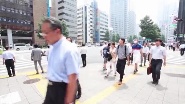 東京で人の横断道路 — ストック動画