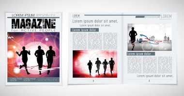 Dergi düzeni illüstrasyon 