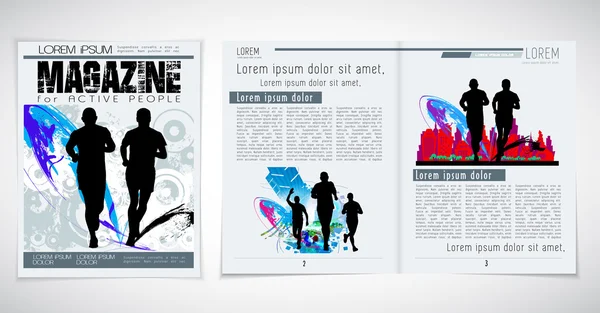 Illustration zum Zeitschriftenlayout — Stockvektor