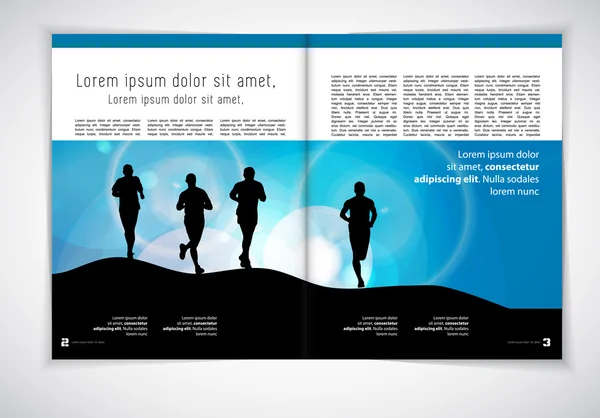 Revista Sport layout — Vector de stock