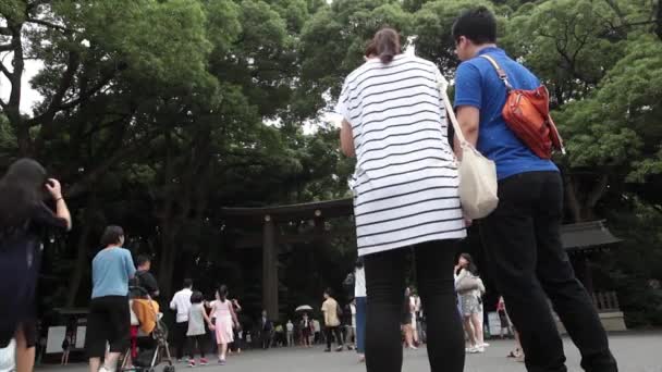 Entrada al Parque Yoyogi en Tokio — Vídeo de stock