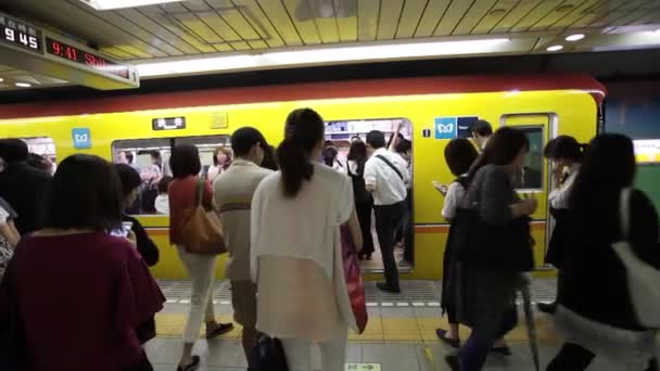 People on the Tokyo subway — Stock Video