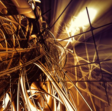 3D render, fütüristik arka plan afiş için 