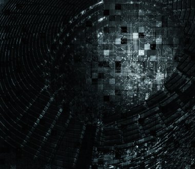 3D render, fütüristik arka plan 