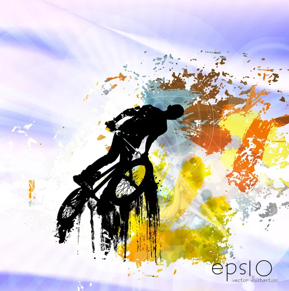 BMX rider illustratie — Stockvector