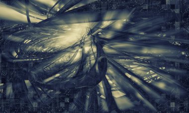 Teknoloji 3d render arka plan 