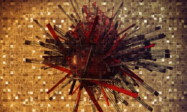 3D render, fütüristik arka plan 