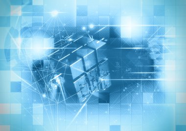 3D render, fütüristik arka plan 