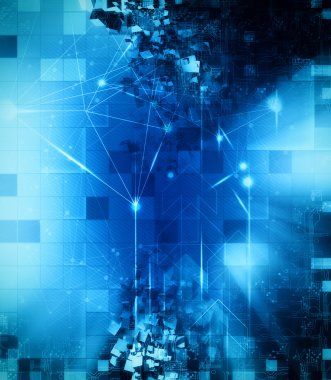 3D render, fütüristik arka plan 