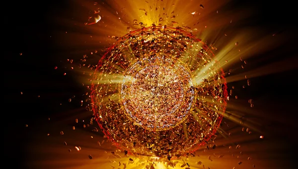 3D-rendering, explosion bakgrund — Stockfoto