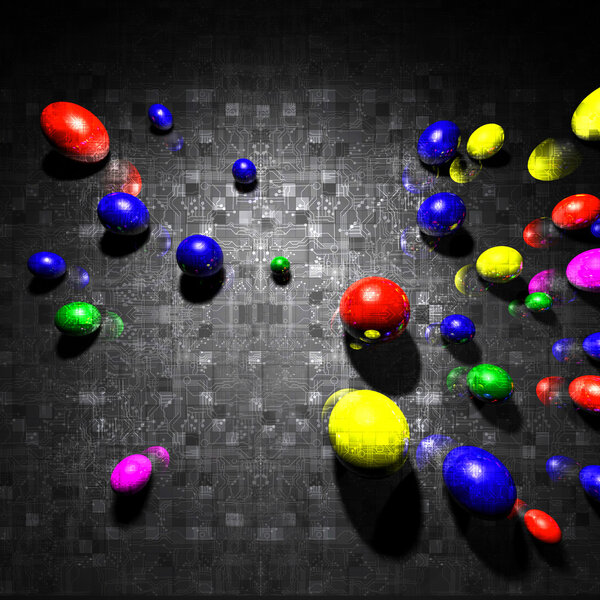 3d rendering Technology Background  