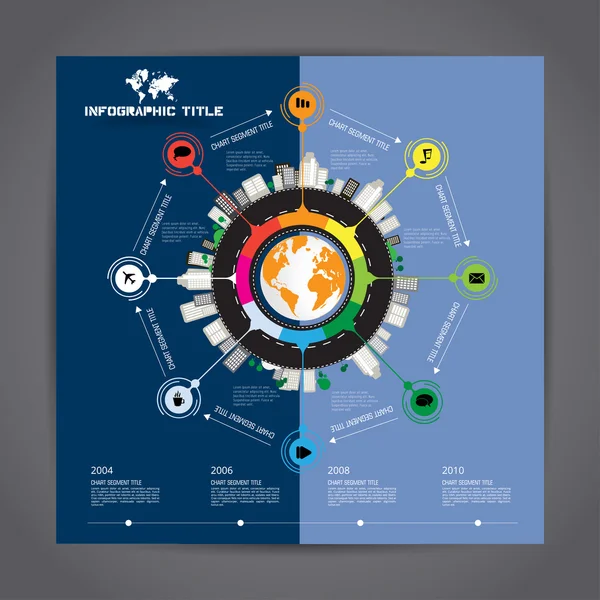 Illustrazione modello infografico — Vettoriale Stock