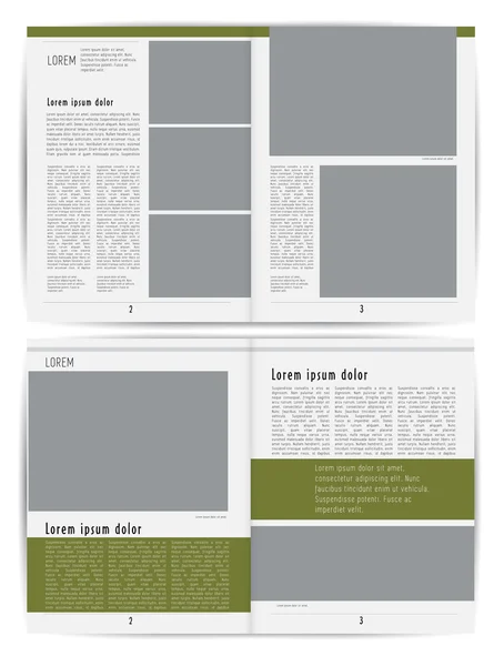 Modèle de magazine de mise en page illustration — Image vectorielle