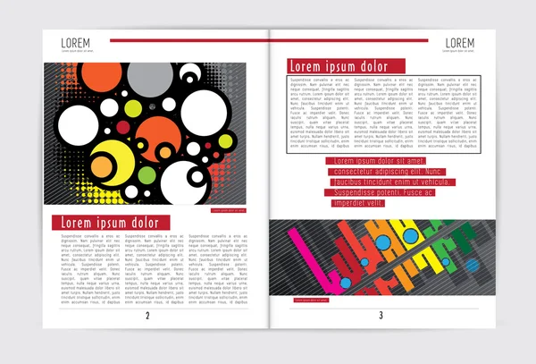 Tidningen mallen layout illustration — Stock vektor