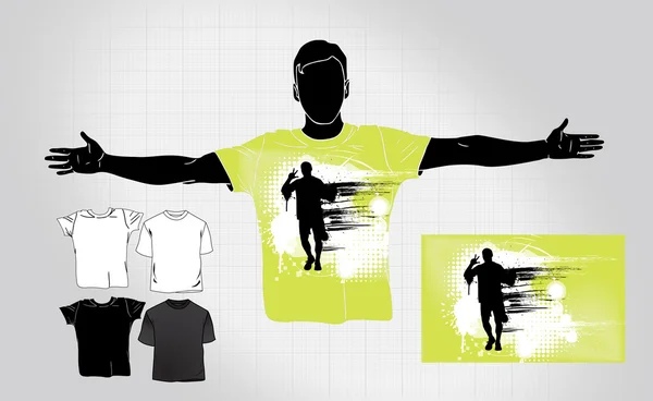 Чоловічий футболці дизайну — стоковий вектор