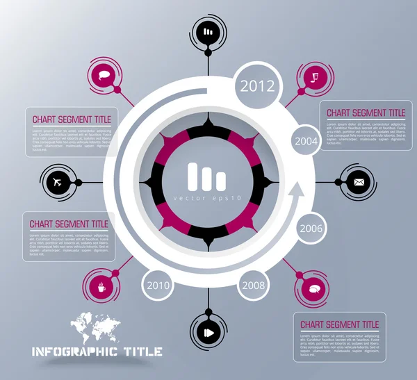 Infographic 원 다이어그램 — 스톡 벡터