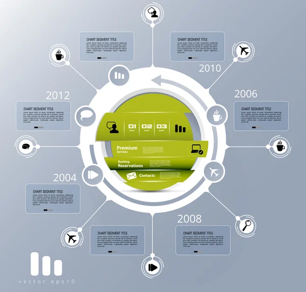 Infografisches Kreisdiagramm — Stockvektor