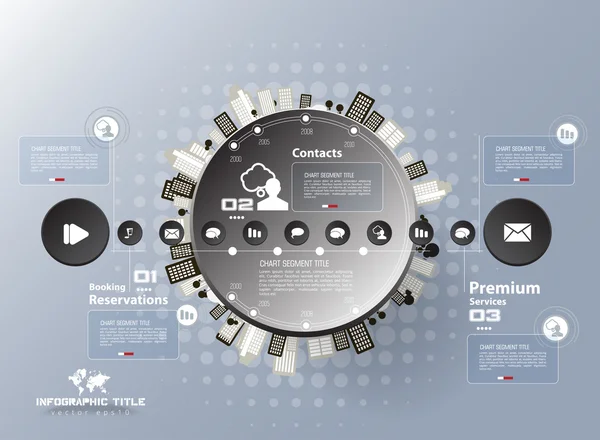 Infographic öğeleri şekil — Stok Vektör
