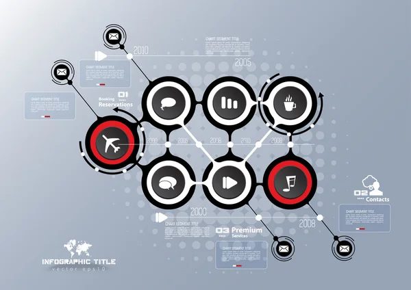 インフォ グラフィックの要素の図 — ストックベクタ