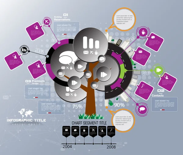 Vorlage: Infografik — Stockvektor