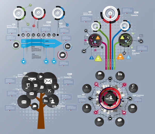 Infographic çizim şablonu — Stok Vektör