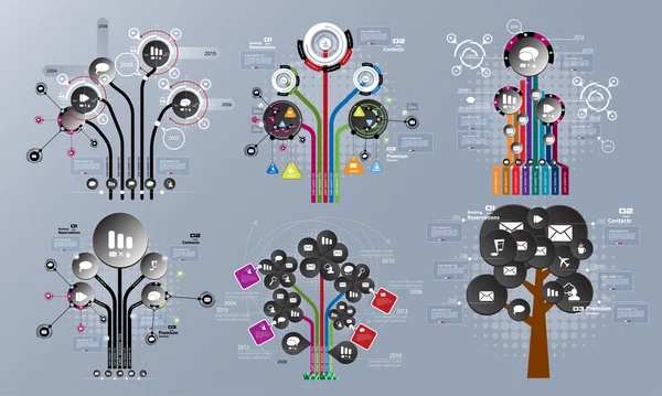 Infografica collezione master — Vettoriale Stock