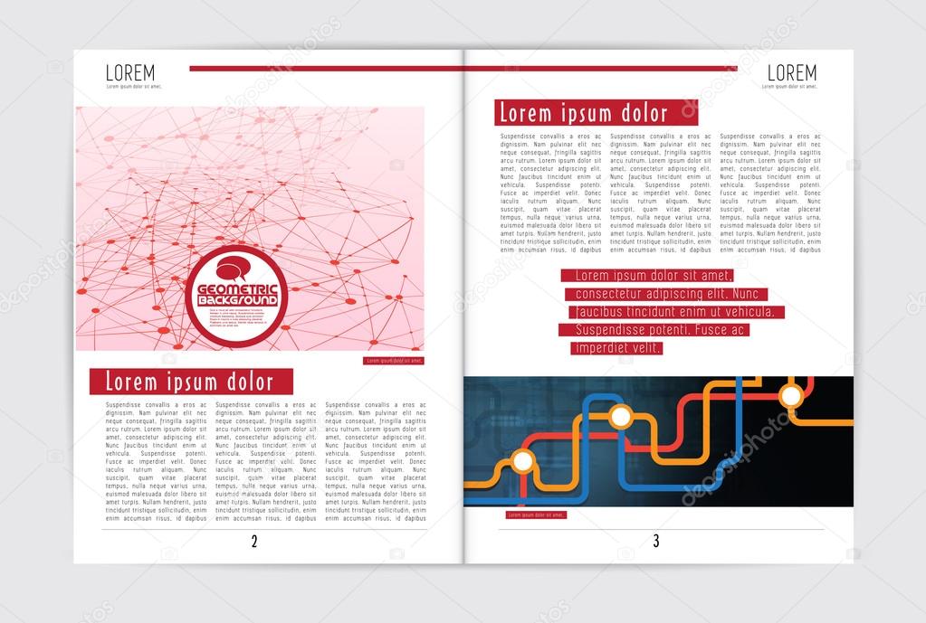 Newspaper template layout illustration 