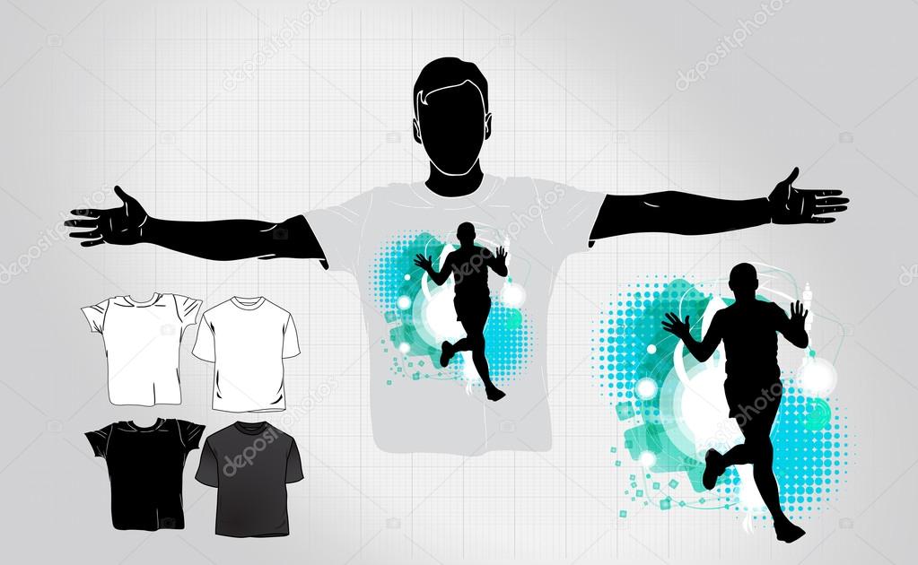 Man's t-shirt with sport design 
