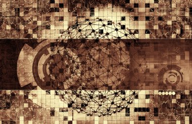 3D render, fütüristik arka plan 