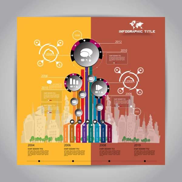 Infográfico de conceito de diagrama de árvore — Vetor de Stock