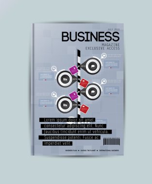 Broşür ya da dergi kapak şablonu