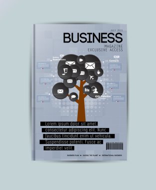 Broşür ya da dergi kapak şablonu 